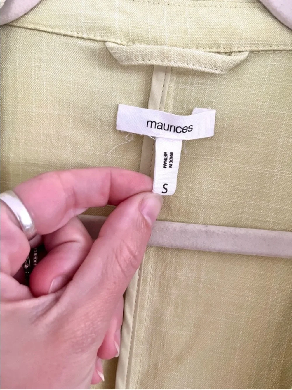 Maurices Chartreuse Linen-Like Spring Summer Women’s Blazer Colorful Career Work